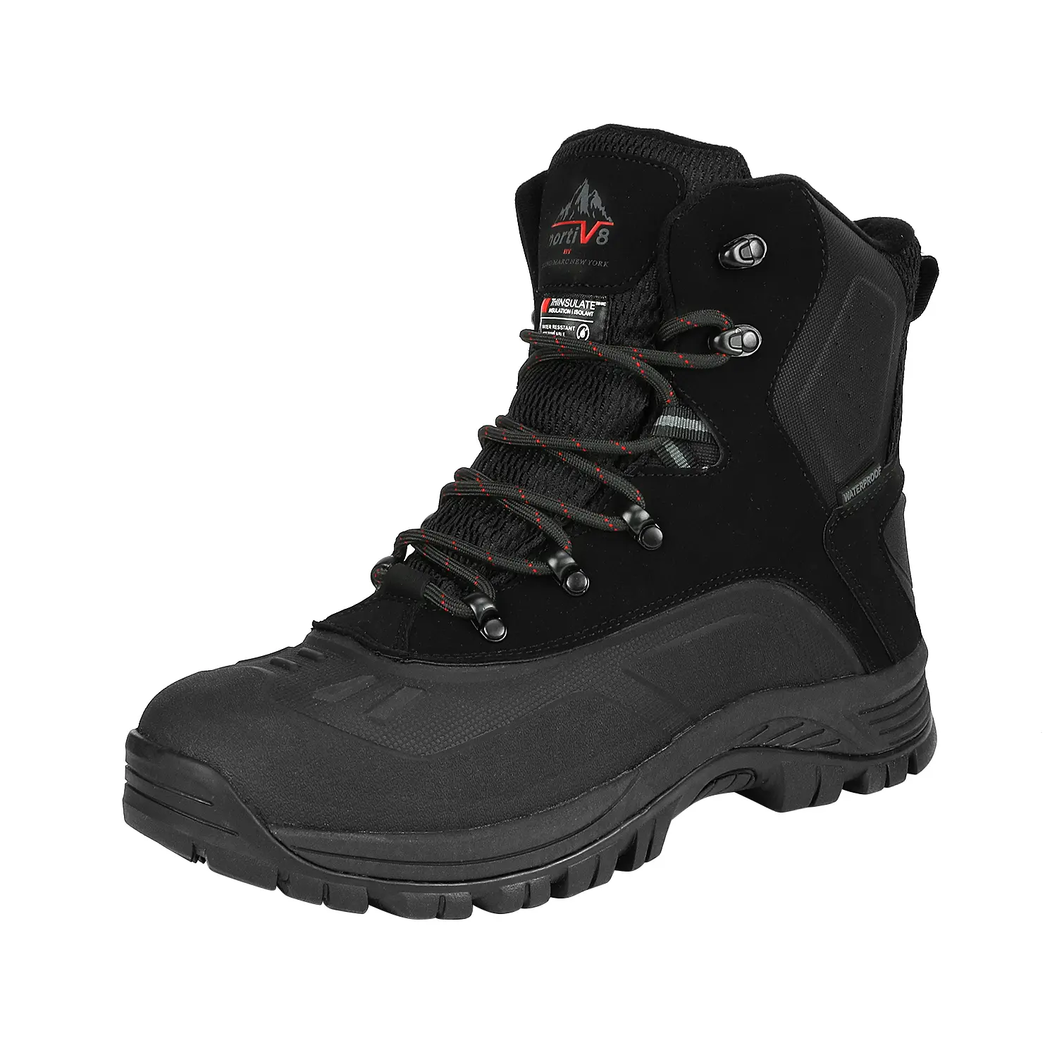 Dream Pairs Men's Warm Waterproof Closed Rubber Snow Footwear, Women's Cold-Weather Shoe