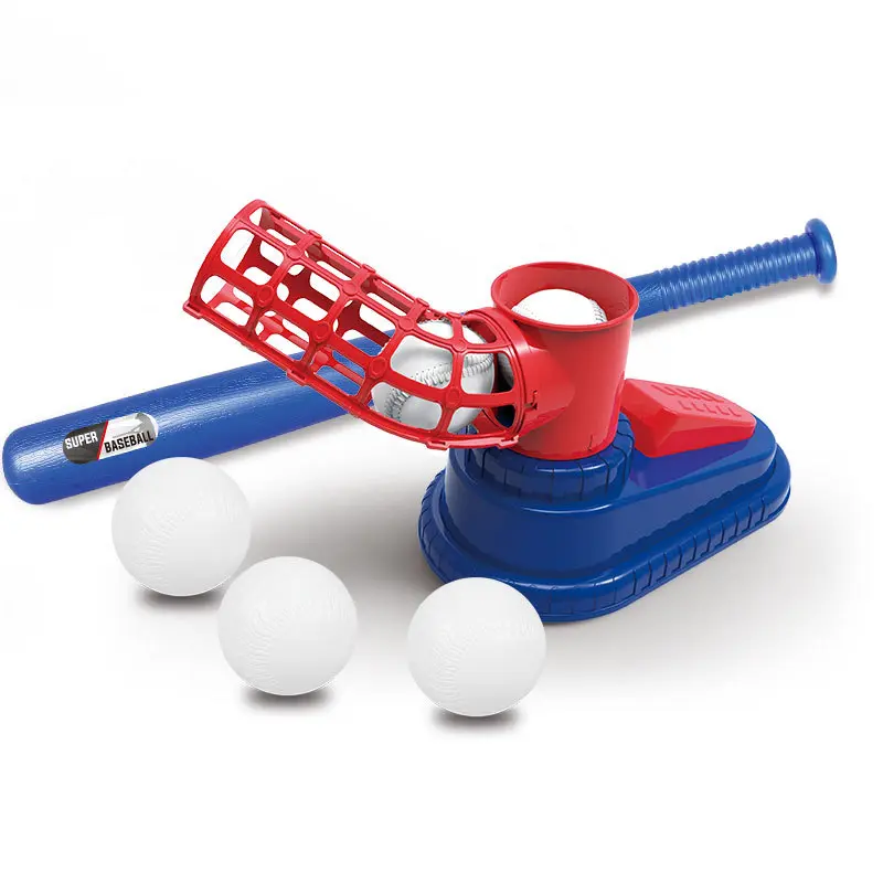 Beginner Baseball Launcher  Set - Kids Interactive Pitching Game with Bat & Balls