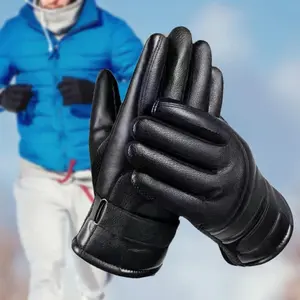 Men's Winter Warm Gloves, 1 Pair Waterproof Touch Screen Riding Gloves, Tactical Windproof Thickened Plush Gloves for Men, Motorcycle Accessories