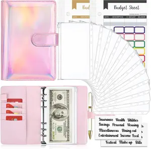 Budget Binder with Zipper Envelopes Money Organizer for Cash
