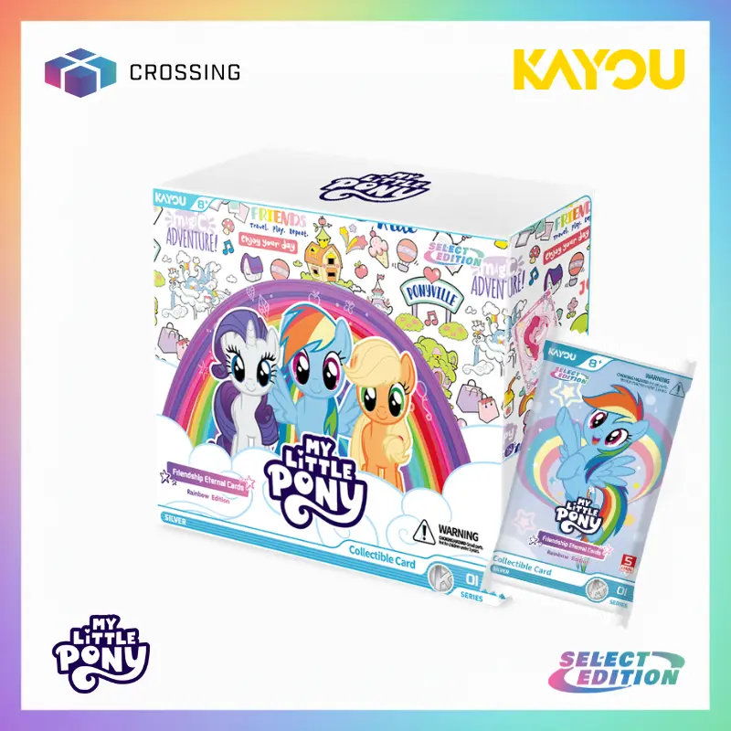 [SEALED] KAYOU My Little Pony Friendship Eternal Hearts&Hooves Trading Cards - Rainbow Edition English Series 1 Display Box with 5 Cards, 5Card Per Pack