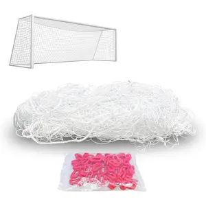 Soccer Goal Net Replacement, Heavy Duty Polypropylene Football Net for All Levels, All-Weather Backyard/Park Practice, White, No Frame Included