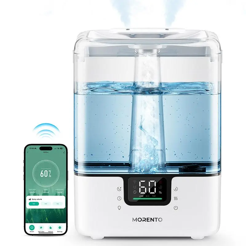 MORENTO 2-in-1 Aroma Diffuser Humidifier - 4.5L/6L Top Fill Cool Mist Model, 3 Mist Levels, Digital Control, Automated Switch, LED Light, Essential Oil Compatible, Auto Shut-Off for Home Office, #TikTokShopBlackFriday, Aroma Diffuser Humidifiers, Cool Mis