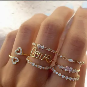 7 Pack Stackable Basic Rings for Women – Simple Thin Band Ring Set, Dainty Gold Silver Jewelry for Any Outfit