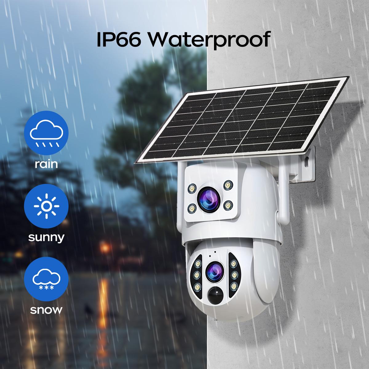 JOOAN Solar WiFi cctv Security Camera 2K HD Outdoor Wireless Camera with Spotlight PIR Motion Detection Color Night Vision Waterproof IP66 Dual Lens 360° PTZ No Blind Spot Auto Tracking Two-Way Audio Siren Alarm Alexa Compatible JOOAN Solar WiFi cctv Security Camera 2K HD Outdoor Wireless Camera with Spotlight PIR Motion Detection Color Night Vision Waterproof IP66 Dual Lens 360° PTZ No Blind Spot Auto Tracking Two-Way Audio Siren Alarm Alexa Compatible