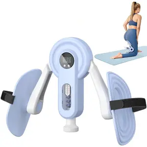 Home Fitness Inner Leg & Arm Exercise Equipment, Foldable Compact Device with Adjustable Kegel Leg Trainer, 360° Rotating Silicone Pad & Multiple Resistance Levels for All Fitness Levels