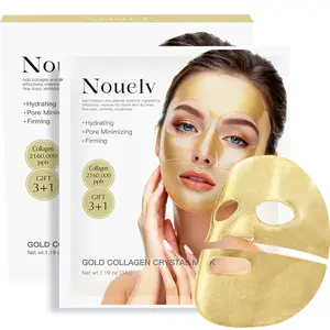 24K Gold Bio Collagen Face Mask, Hydrating Bio Collagen Mask Overnight Collagen Mask Hydrating Collagen Real Deep Mask Skin (34g x4ea)