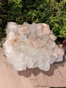 Large Apophyllite Cluster Peachy Stilbite White Zeolite Chalcedony Display Crystal Natural Stone Healing Mineral Specimen Geode Meditation