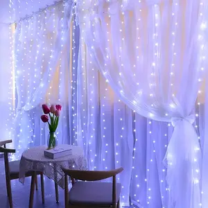 Valentine's Day Fairy LED Curtain Light, USB Powered, 8 Lighting Modes, Remote Included, Perfect for Weddings, Parties, Bedrooms