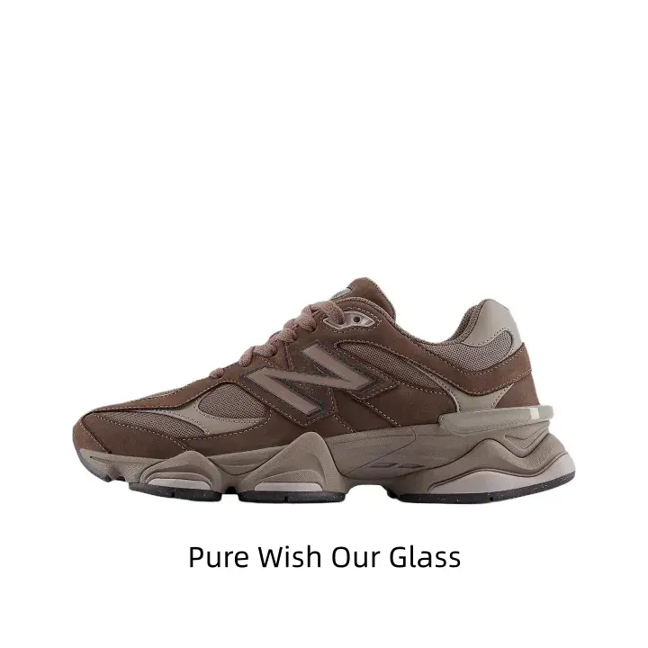 Earthy Brown Vintage Retro Athletic Trainers Soft Fuzzy Suede Breathable Hollow Mesh Upper Dual Color Layered Foam Platform Outsole Daily Trend Athleisure Footwear