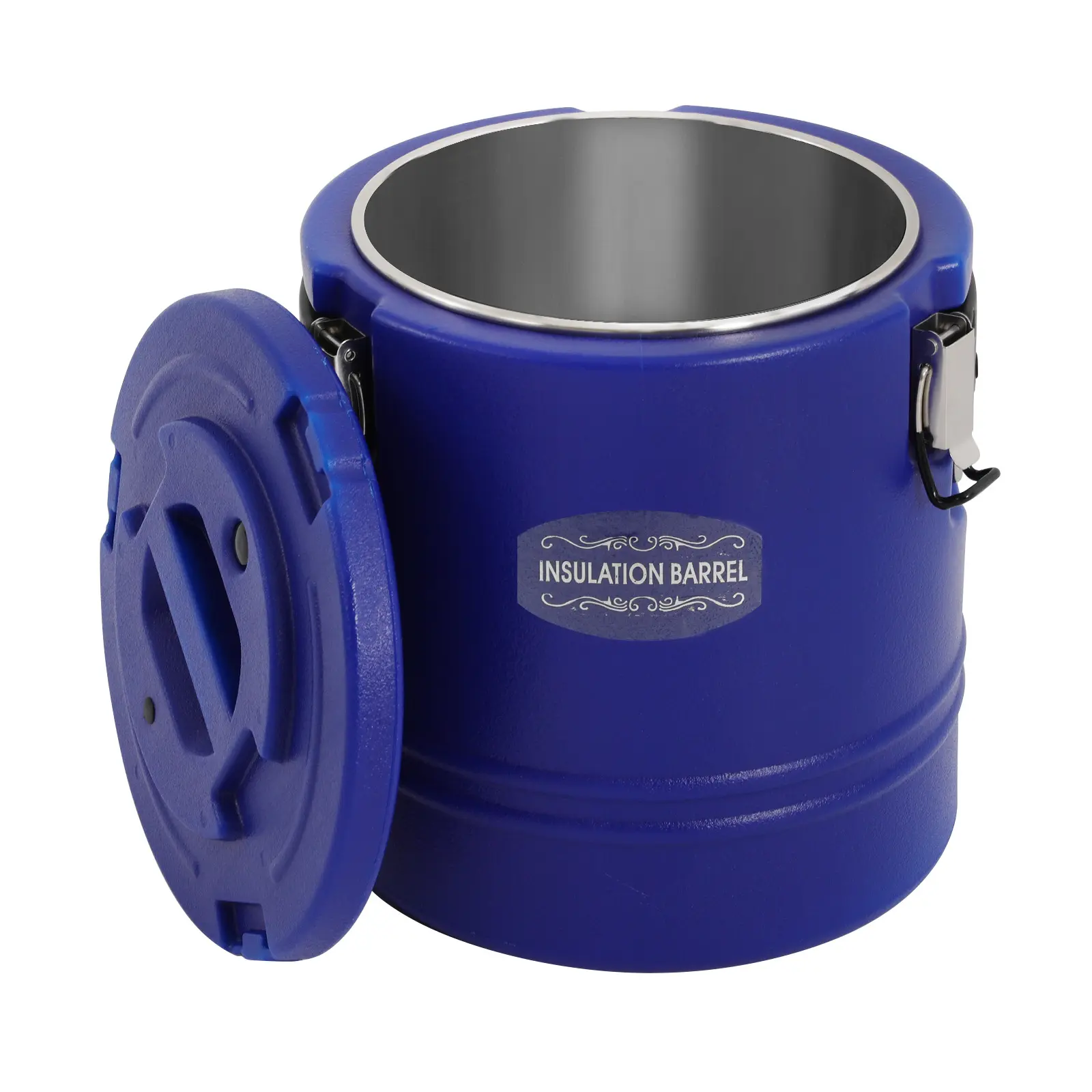 15.85Qt Stainless Steel Insulated Bucket with Leak-Proof Lid, Ice Box, 4-6H Hot/6-8H Cold Retention, Easy Transport for Central Kitchen, New Year's Parties