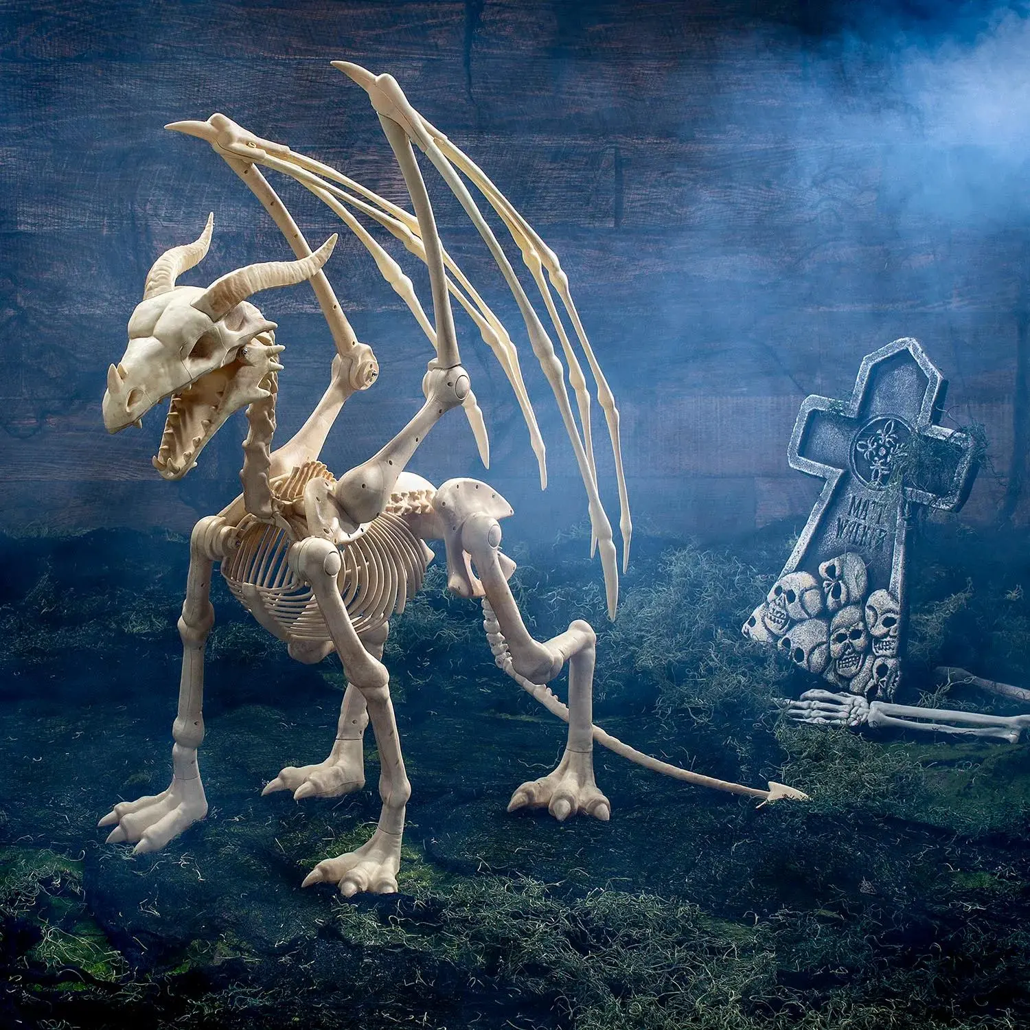 36" Dragon Skeleton Halloween Decoration
