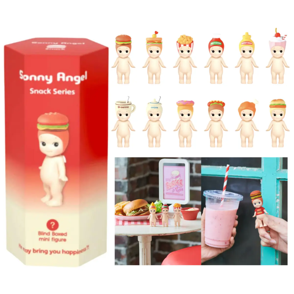Sonny Angel Snack Series Blind Box - Original Limited Edition Mini Figure Gift for Kids Birthday