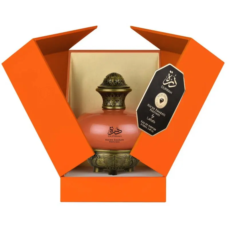 Lattafa Niche Emarati Durrah Eau De Parfum Spray 100ml - Peach & Jasmine Fragrance with Patchouli Base Notes