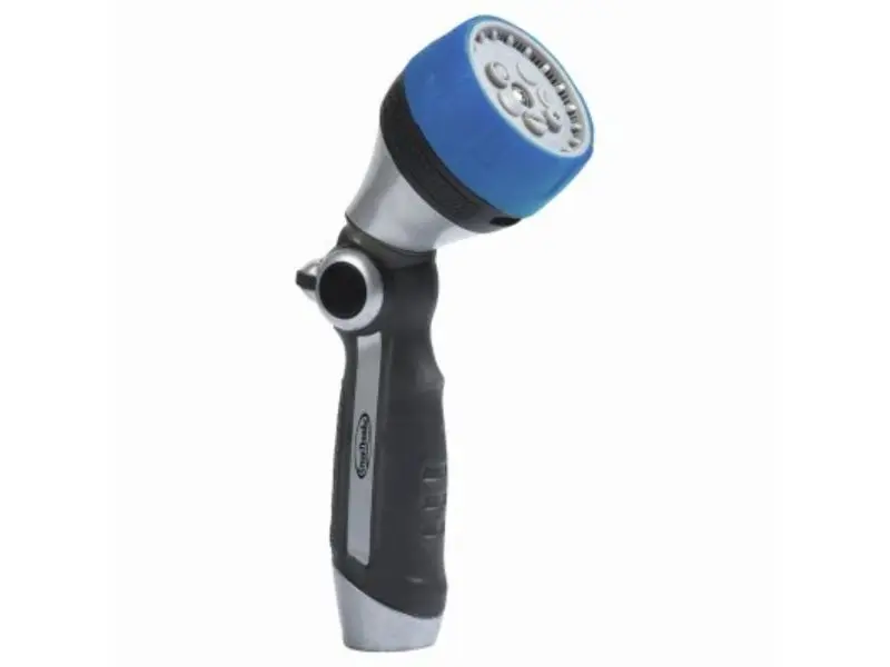 Melnor 258913 Dual-Position Oversized Wand Water Nozzle, 7 Patterns (Stream, Soaker), 7.3 GPM All-Metal Core, Mist-Generating/Plant-Safe/Pressurized Nozzles & Spray Guns for Garden Watering