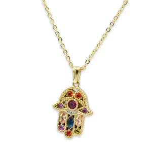 Colorful Hamsa Necklace - Perfect for Everyday Use