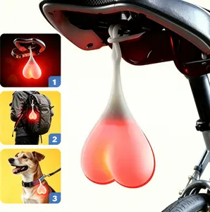 LED Glowing Pendant Bike Tail Light - Ultra-Bright, Waterproof Silicone Luminous Flashing Rear Light for Night Cycling, Household Outdoor Traffic Safety Lighting Accessories