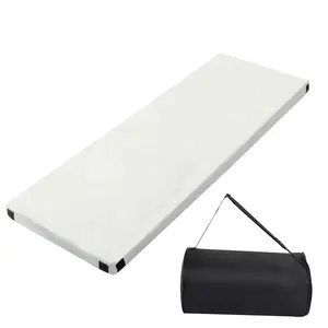 75"x25" Memory Foam Camping Mattress with Travel Bag, 2.5" Thick Waterproof Portable Sleeping Pad, Roll-Up Design for Camping, Travel, Car, Guest Bed, Floor Use