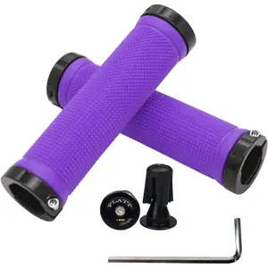 Bicycle Handle Bar Grips Colorful Rubber  Grips Comfortable Bicycle Grips for BMX/MTB Bikes