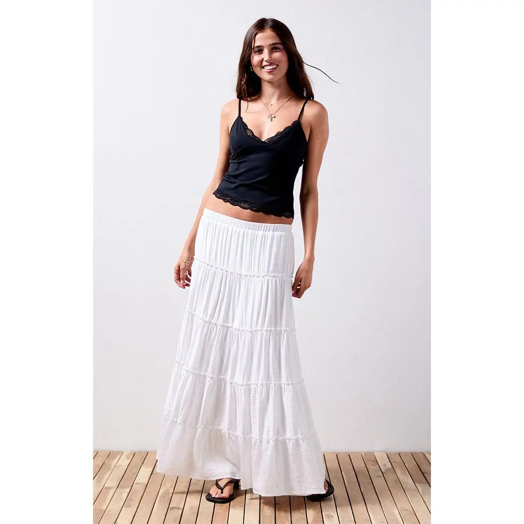 Your Favorite Women's Tiered Maxi Skirt - Multicolor