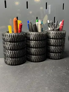Mud Terrain Stack of Tires Pen Organizer