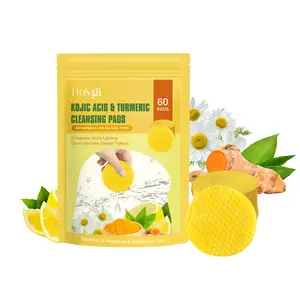 Hoygi Turmeric Curcumin Facial Cleansing Pads Gentle Facial Cleansing Skin Care Moisturizing Oil Control Refreshing Cleansing