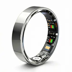 Aesthetic Smart Ring for Men & Women - Premium Titanium Waterproof Fitness Tracker, Minimalist Sleep & Activity Wellness Ring, Unique Tech Jewelry Gift