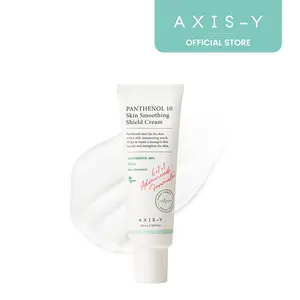 AXIS-Y Panthenol 10 Skin Smoothing Shield Cream - Vegan Korean Lightweight Skin Care for Daily Facial Deep Moisturizer Lotion with Long Lasting Hydrating & Soothing Key Ingredients - (1.69 fl oz | 50ml)