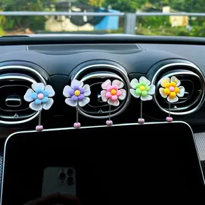 5pcs Car Dashboard Decorative Flowers, Interior Decoration for Car Room, Suitable for Window Side Rearview Mirror, Stylish Automotive Accessories