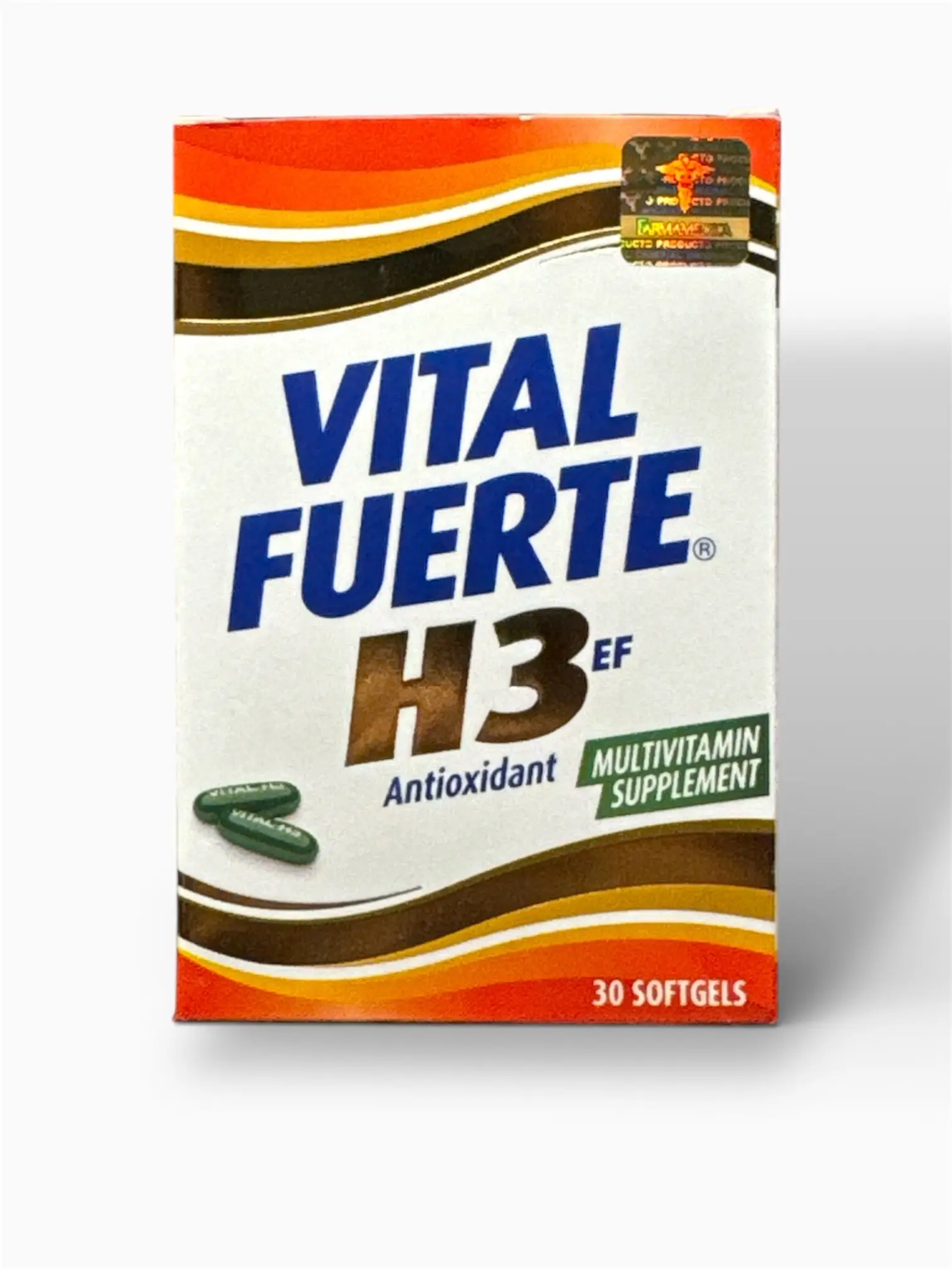 VITAL FUERTE H3, Antioxidant, Multi-Vitamin  Supplement, 30 SOFTGELS.