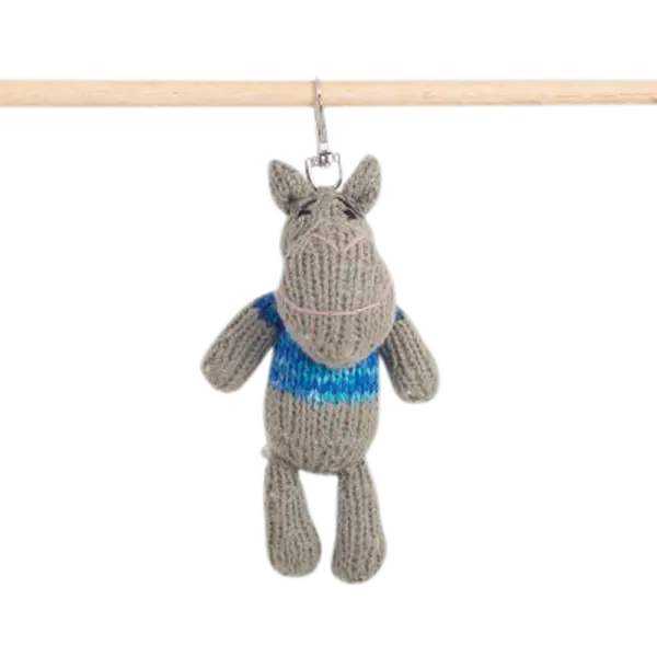 Hippo Keychain handmade crochet knit stuffed Doll, Montessori Play, Nursery Decor, Baby Shower Gifts . Granddaughter, niece, nephew & grandson