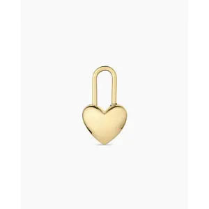 gorjana – Heart Padlock Charm – 18K Gold-Plated Heart Padlock Charm – Romantic & Versatile Jewelry