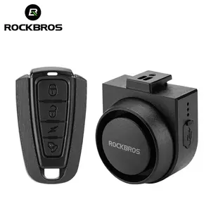 ROCKBROS 115dB Bike Alarm Vibration Motion Sensor Waterproof Motorcycle Alarm with Remote Control & 400mAh Battery IPX5 Waterproof