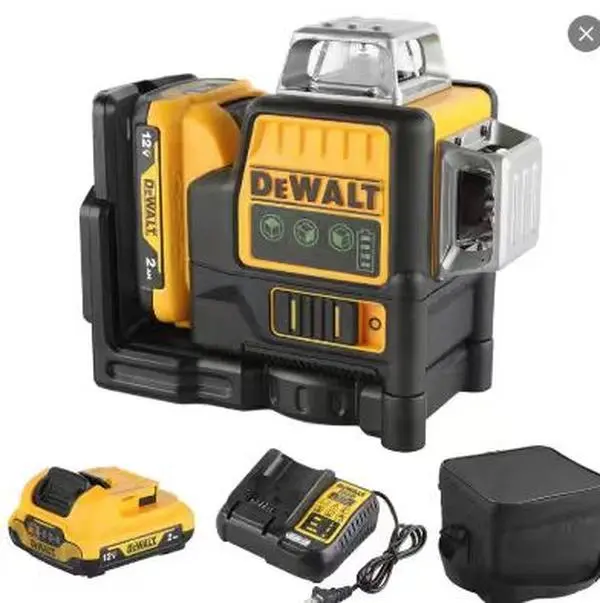 DEWALT DW089LG Portable Laser Level Tool - 12V Lithium Battery, 12-Line Green Laser Level, Horizontal/Vertical 360-Degree Coverage, Reliable Operation, for Outdoor Use, 12 Lines