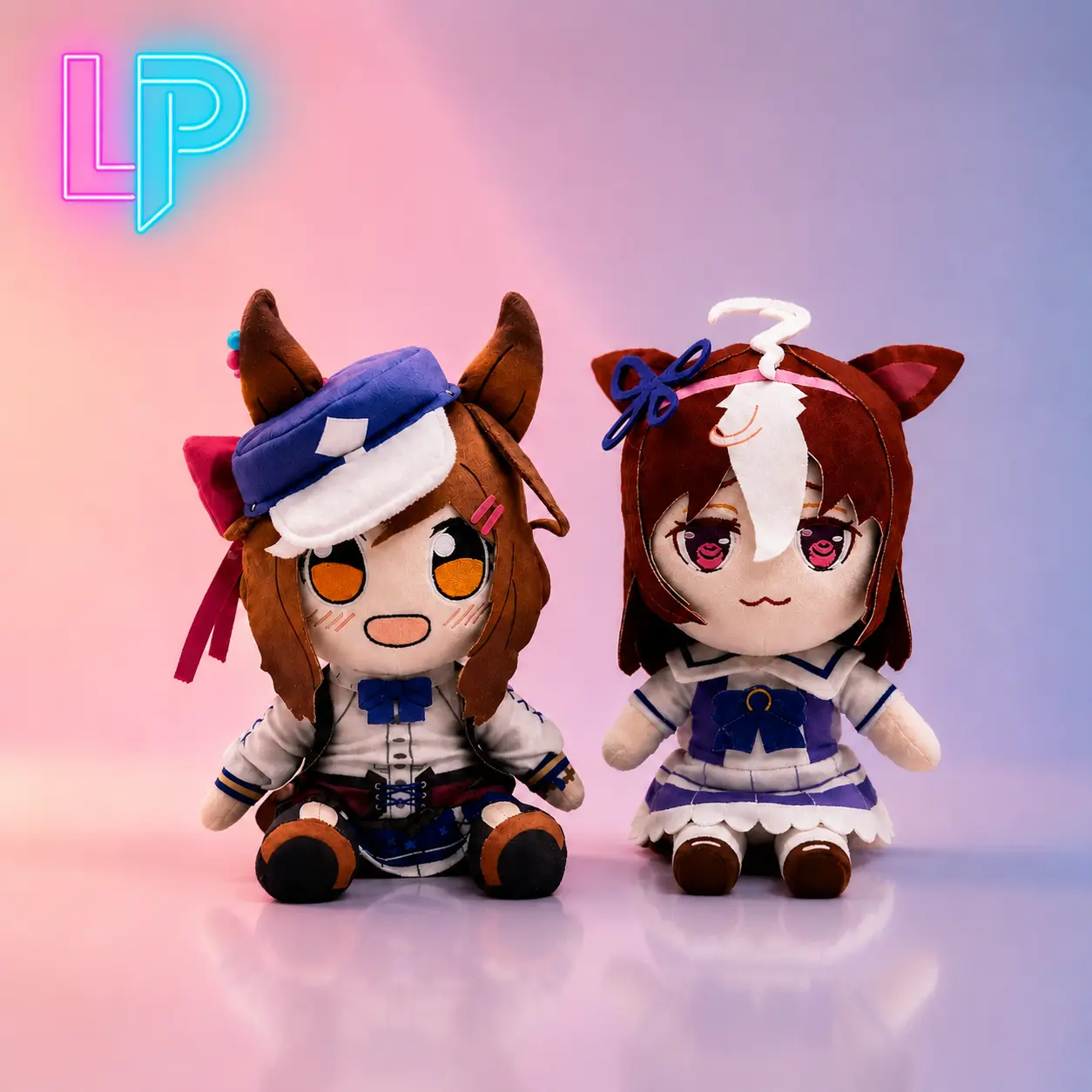 [LARK PINE] MAMBO HACHIMI Uma Musume Matikanetannhauser Plush | 27cm Cute Chibi Sitting Stuffed Toy | Anime Horse Girl Gift sohochic