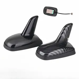 Car decorative carbon fiber pattern antenna universal modified shark fin roof decorative antenna