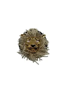 Pre-owned CHANEL Leather Crossbody Bags 23a Mini lion head Embellished cross body