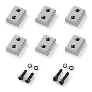 VEVOR Rebar Cutter Blades, 6 Pcs Replacement Jaw Blades for 5/8Inch 16mm #5 Electric Rebar Cutter, Double - sided, CR12MOV High - Hardness Steel, Fast Efficient with Screws and Spring Washer, SilverVEVOR Super Brand Day