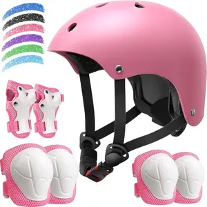 Kids Bike Helmet Set for Boys Girls 3-8 Years - Multi-Sport Protective Gear with Knee Elbow Pads Wrist Guards for Roller Skates Cycling