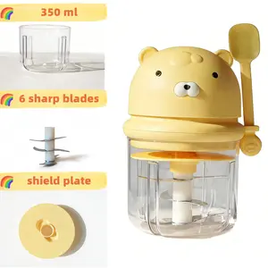 Mini Chopper Multifunctional Electric Garlic Masher & Meat Grinder - Fully Automatic Baby Food Maker, Glass Blender for Fruits & Veggies, Korean Kitchen Gadget, Chicken Shredder  Food Processor