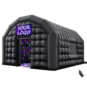 Inflatable Nightclub Tent With Blower, Large 16.4X13X12.5 Ft Portable Cube Dome For Party Events, Indoor Outdoor Celebration, Backyard Wedding, Music Festival And Event Tent, Quick Setup, Durable PVC And Nylon Fabric