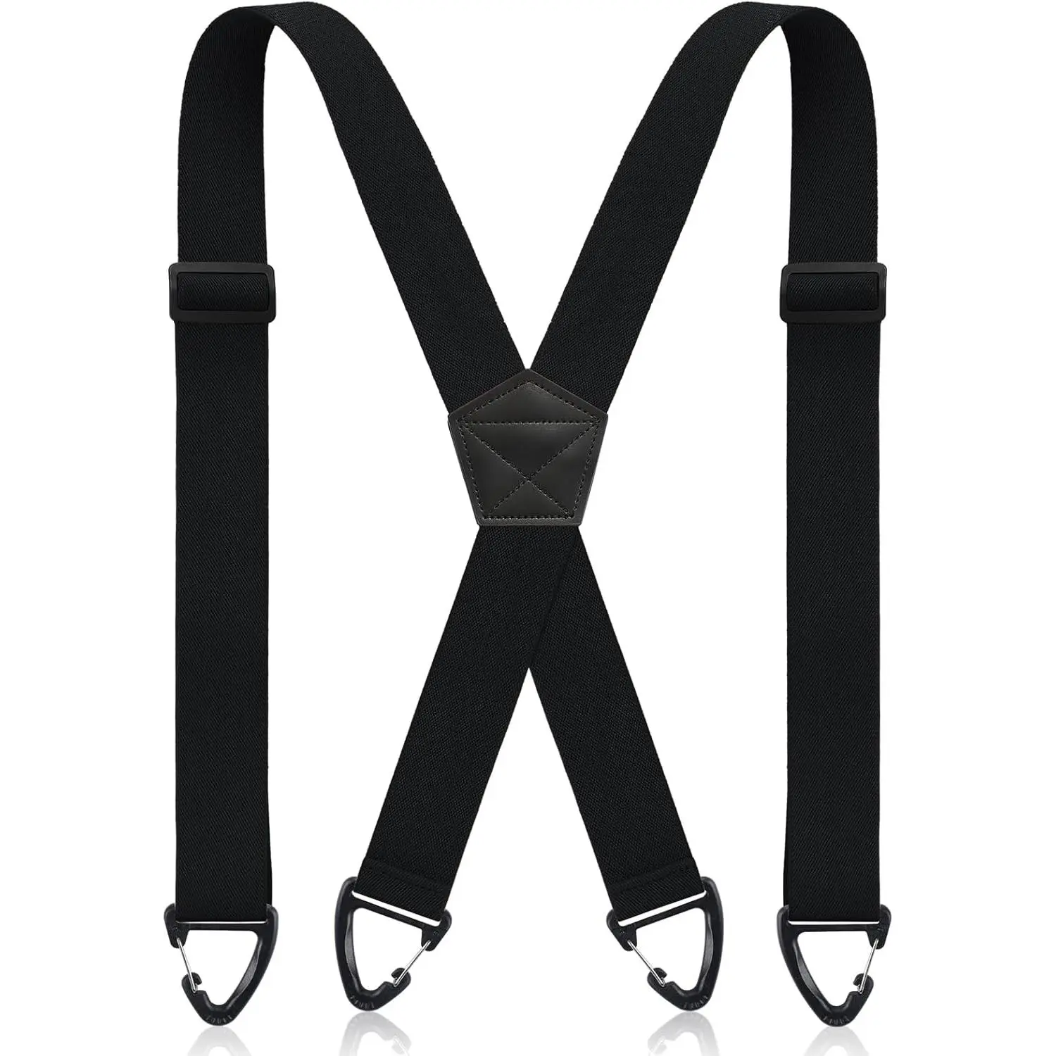 Male 1.5-in Polyester X-Back Hidden Adjustable Suspenders with Strong Grip Plastic Clips - Heavy-Duty Under-Clothing Suspenders for Tuxedo, Casual Wear, Daily Use, Sports & Outdoor Fitness Needs, Formal Wear, One-Stop Solution