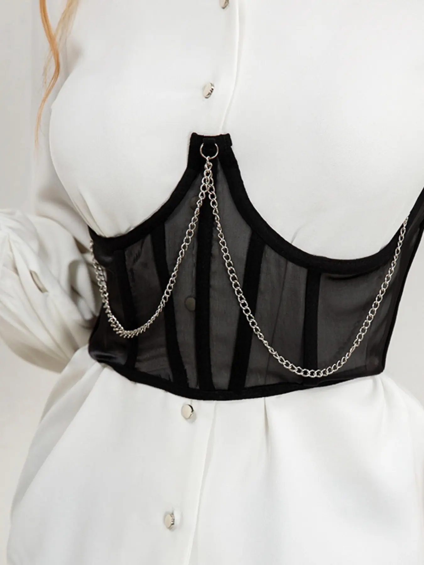 Women's Chain Linked   Shapewear Belt, Chain Belts, Design Belt, Exquisite Belt, Fashionable   Corset Top for Party Holiday Vacation,   Shaper for Women