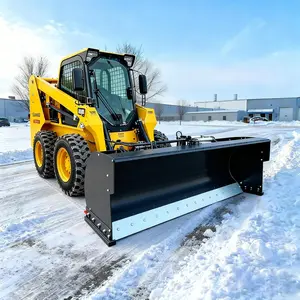 LANDY Skid Steer Trip Edge Snow Pusher Heavy Duty Snow Plow Shock Absorber Blade