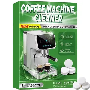Coffee Machine Cleaner Descaler Tablets - 24 Pack, Deep Cleaning and Descaling for All Coffee Makers , Coffee Maker Pot Descaling & Cleaning Tabs, Descale Drip Coffe And Espresso Machines,Compatible with Nespresso, Keurig, Ninja, Delonghi, Miele daily