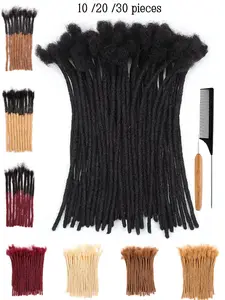 0.6cm Thickness Loc Extensions Human Hair Dreadlock Extensions Real Human Hair For Women Men Kids 100% Full Handmade Permanent Locs Extensions Can Be Dyed And Bleached Dreadlocks Extensions
