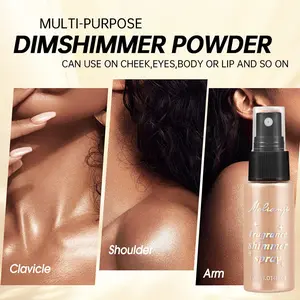 Shimmering Hair Highlight Spray, Waterproof Liquid Highlight Powder, Suitable for Hair and Body, One-Use Styling Spray, Body Makeup