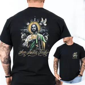 # SummerVibes San Judas Tadeo Shirt – Mexican Faith Graphic Tee, Catholic Saint T-Shirt for Men & Women, Religious Streetwear Tee