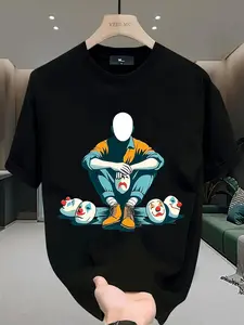1pc Mythical Creature Chimera Pattern Men'S T-Shirt Casual Sports Festival Clothing