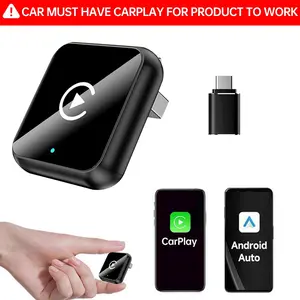 【Summervibes】2026 Wireless carplay Adapter for iPhone/Android ,Hands-Free Call wireless adapter Electronic Charger carplay dongle